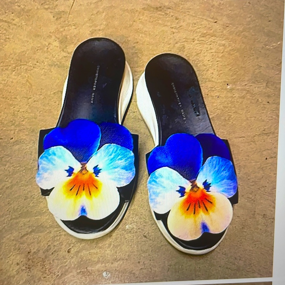Christopher Kane Pansy poolside slipper